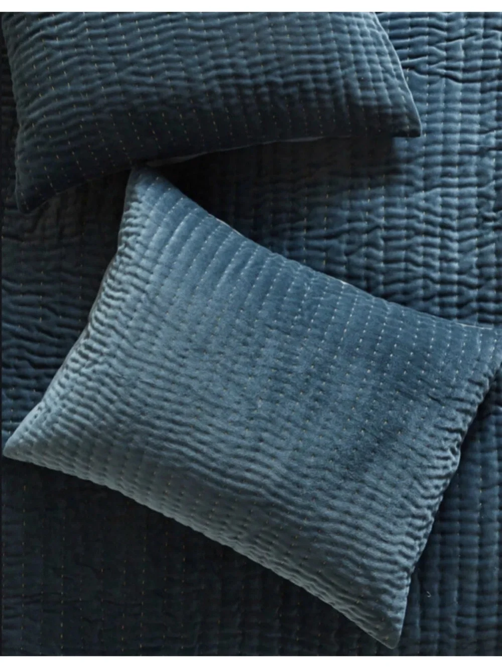 NEW Anthropologie Kantha-Stitched Velvet 1 Standard Sham